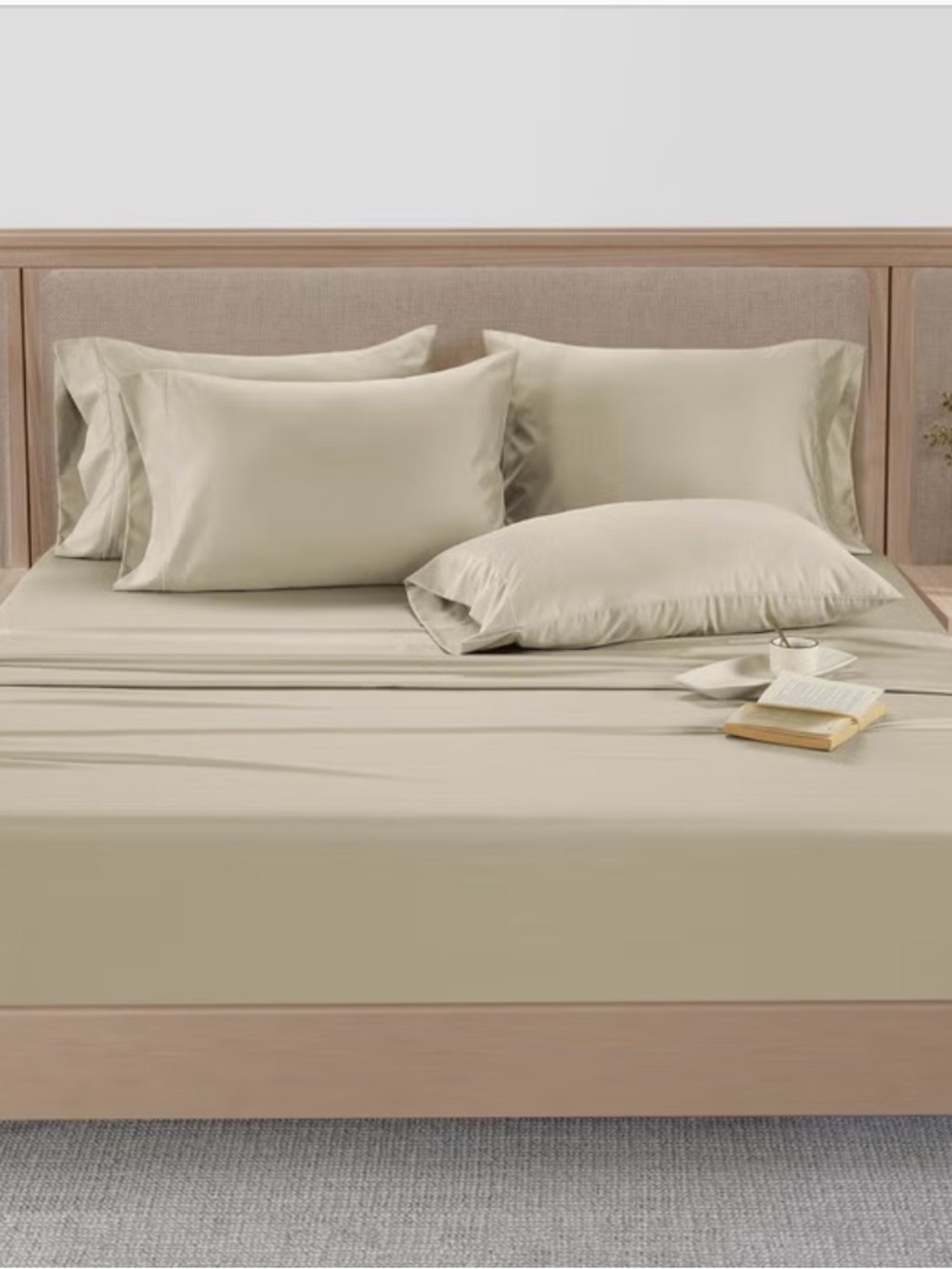 800 TC King Sheet Set in Light Beige